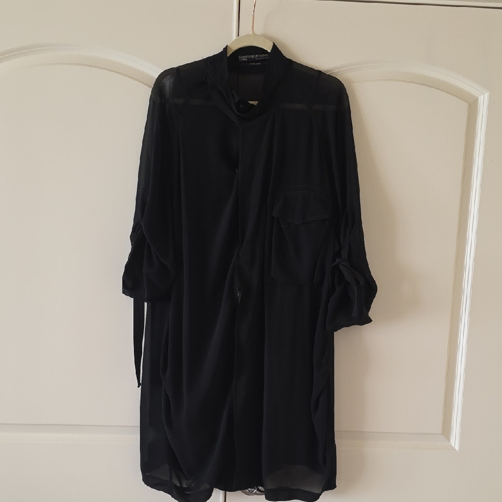 All Saints Black Midi Dress